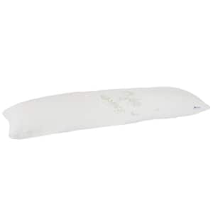 White Hypoallergenic Memory Foam Body Pillow with Removable Cover
