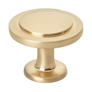 1-1/4 in. Champagne Gold Finish Classic Round Ring Cabinet Knob (10-Pack)