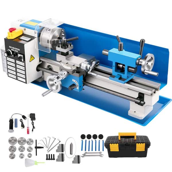 7x14 in. Compact Metal Lathe, Desktop Lathe, 550W, Adjustable Speed up to 2250 RPM, with 3-Jaw Chuck and Digital Display