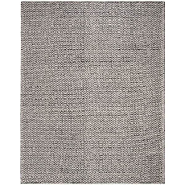 Vermont 10 ft. x 14 ft. Ivory/Black Diamond Two-Tone Area Rug