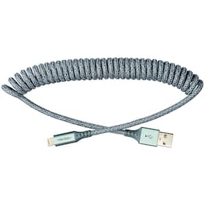 Chargesync 14 in. Lightning Helix Cable in Grey