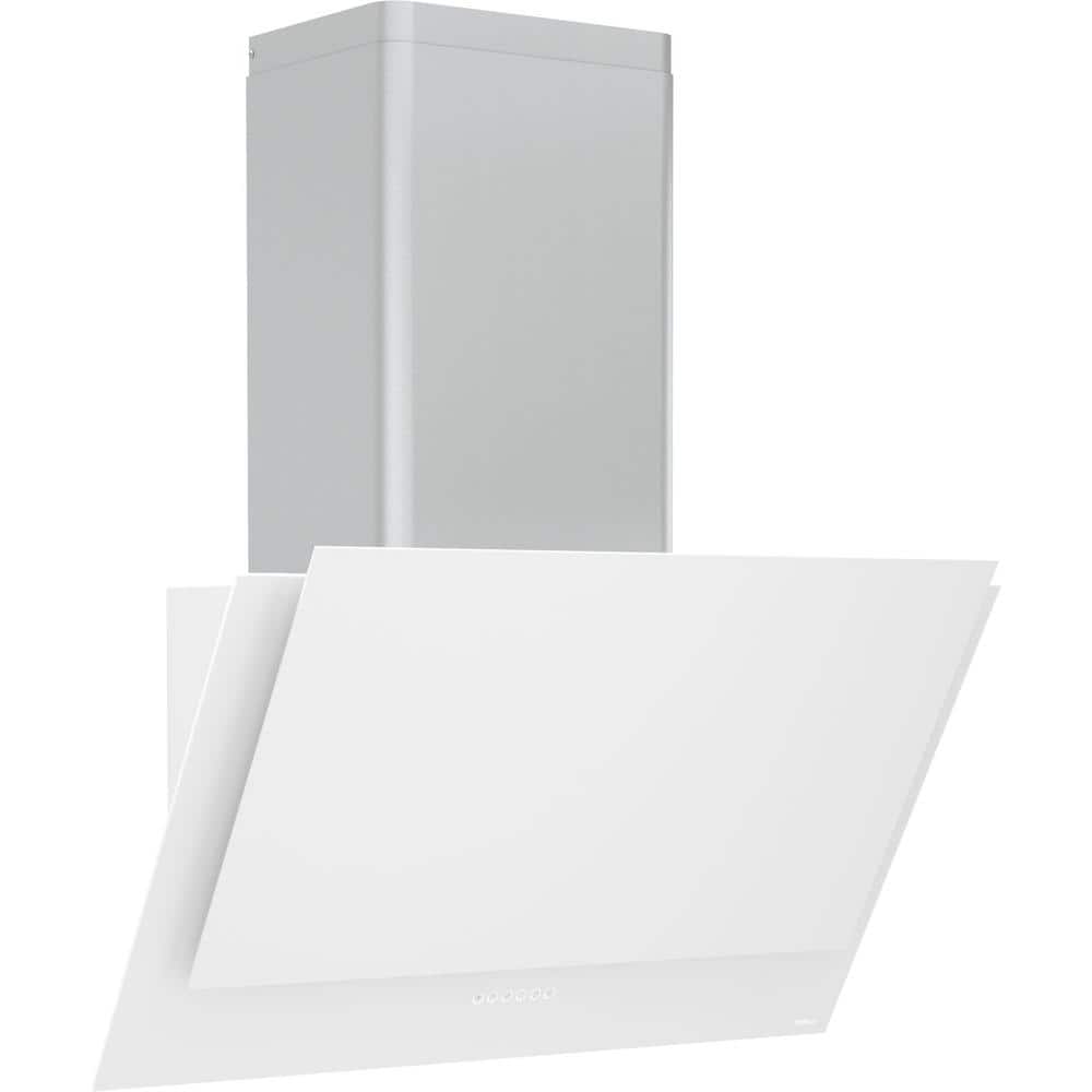 Matte White Convertible Wall Mounted Range Hood with Charcoal Filter