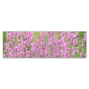 8 in. x 24 in. "Pink Flower Scape" by Cora Niele Printed Canvas Wall Art