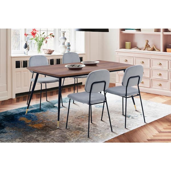 Armen Living Messina and Lucy 5-Piece Rectangular Dining Set