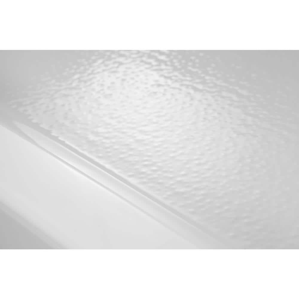 White Acrylic Alcove Skirt Bathtub with Left Drain