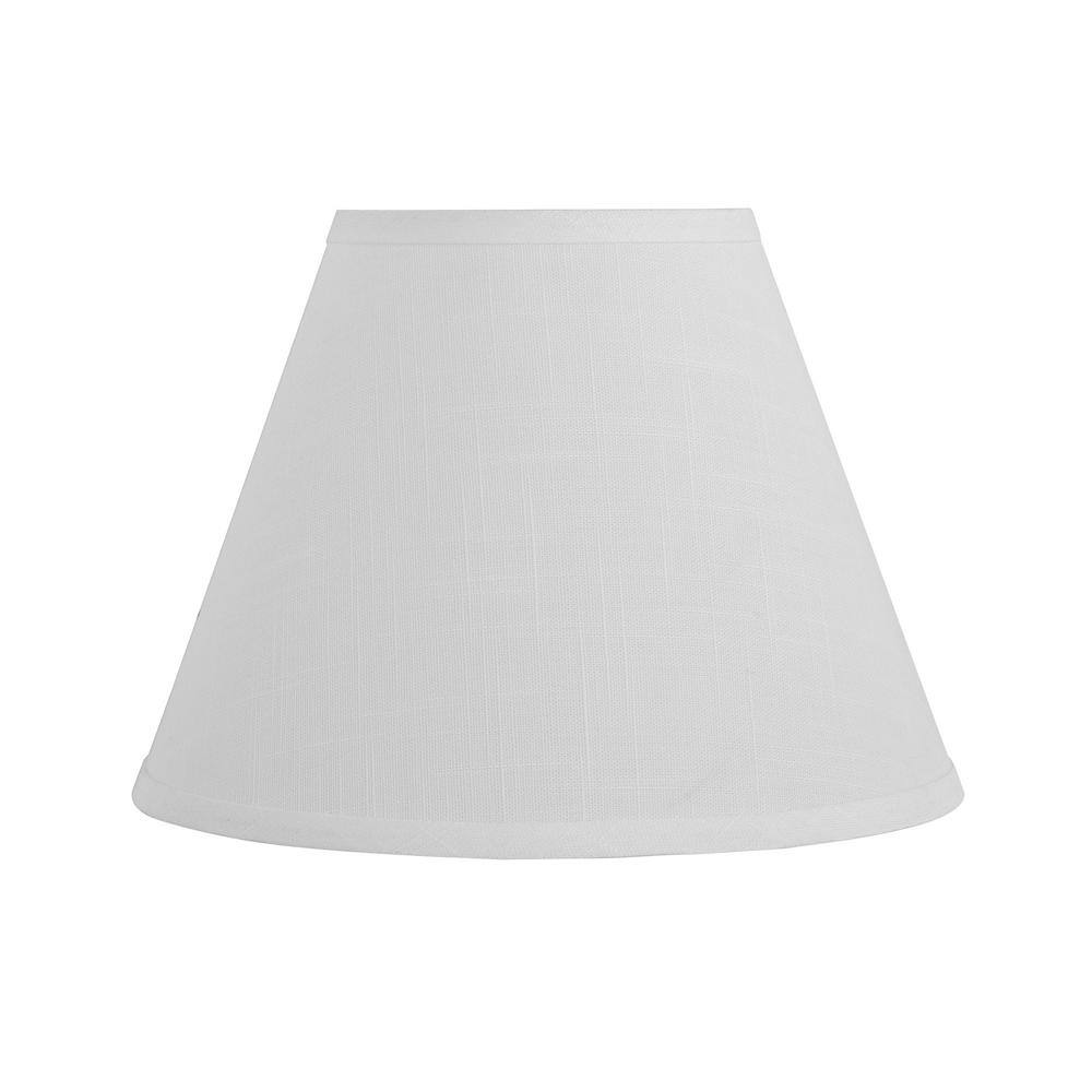 Off-White Linen Empire Lamp Shade, 12" Wide