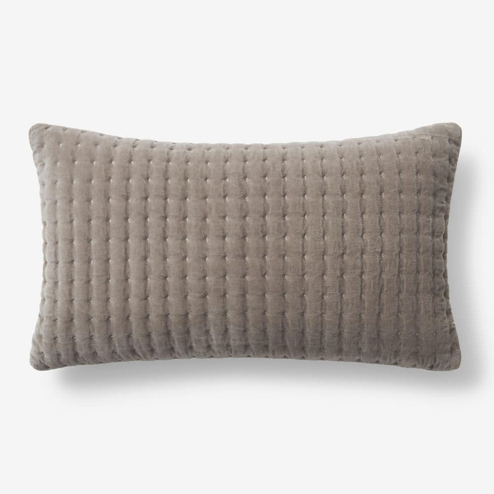 Legends Luxury Tufted Stitch Velvet Decorative Taupe 12 in. L x 21 in. W Throw Pillow Cover price history on PriceWatchPro