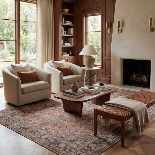 Red Bank Antiqued Jute-Blend Multicolor 4 ft. x 6 ft. Indoor Area Rug