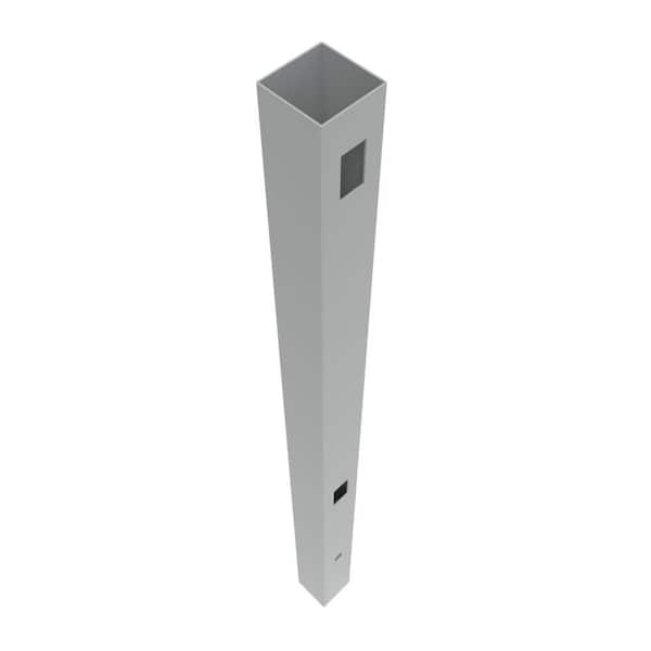 Barrette Outdoor Living Ohio 5 in. x 5 in. x 84 in. Gray Vinyl Fence End/Gate Post