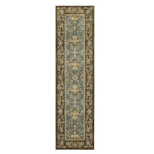Perfection Sea Brown 2 ft. x 8 ft. Oriental Runner Rug