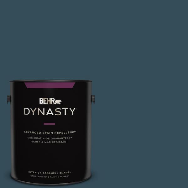 BEHR DYNASTY 1 gal. Home Decorators Collection #HDC-CL-28 Nocturne Blue Eggshell Enamel Interior Stain-Blocking Paint & Primer