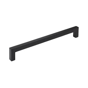 Monument 7-9/16 in. (192 mm) Center-to-Center Matte Black Bar Cabinet Pull