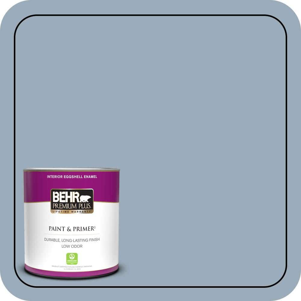 1 qt. #570F-4 Blue Willow Eggshell Enamel Low Odor Interior Paint & Primer price history on PriceWatchPro