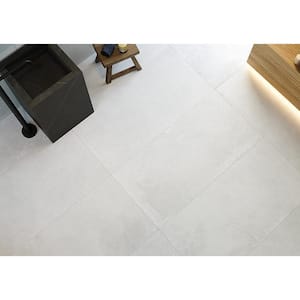 Imprint 11.81 in. x 35.45 in. Matte White Ceramic Rectangle Wall and Floor Tile (11.63 sq. ft./case) (4-pack)