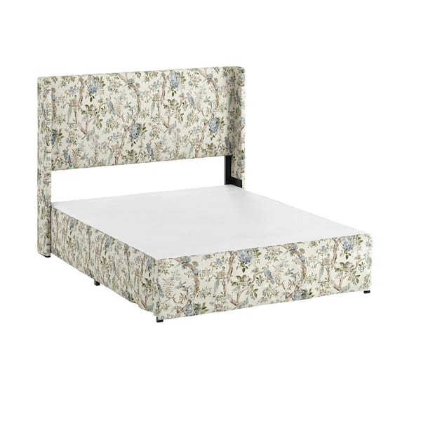 JAYDEN CREATION Raymond 2-Piece Bird Wingback Design Queen Bedroom Set with Metal Platform Bed Frame