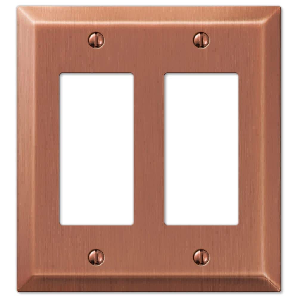 Metallic 2 Gang Rocker Steel Wall Plate - Antique Copper price history on PriceWatchPro