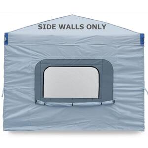 10 ft. x 10 ft. Gray Pop Up Canopy Tent Sidewall Kit Replacement with Windows