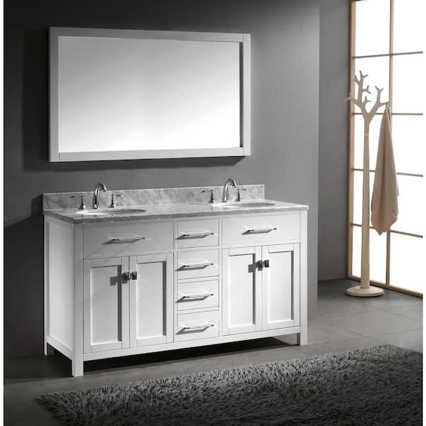 Reviews For Virtu Usa Caroline 60 In W Bath Vanity Cabinet Only In White Md2060 Cab Wh The Home Depot