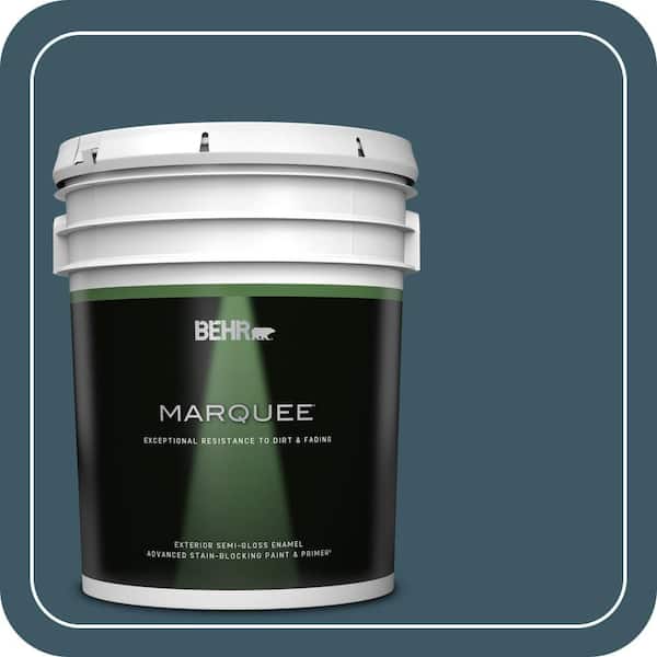 BEHR MARQUEE 5 gal. #530F-7 Rain Storm Semi-Gloss Enamel Exterior Paint & Primer