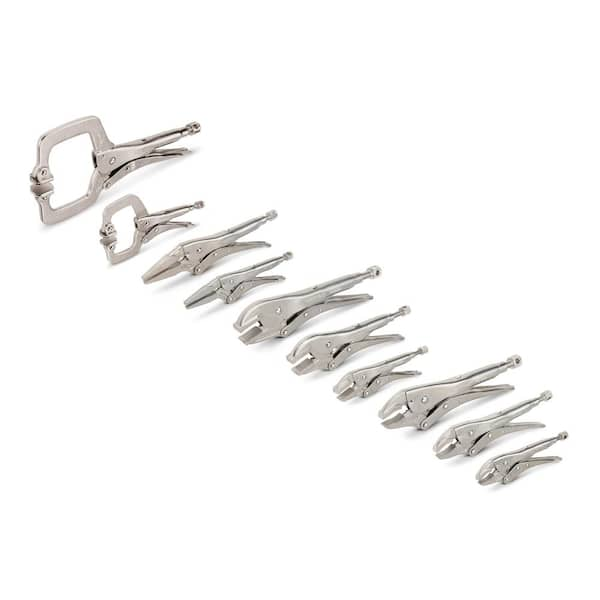 Tekton 10-Piece Gripping, Cutting and Locking Pliers Set with Rack