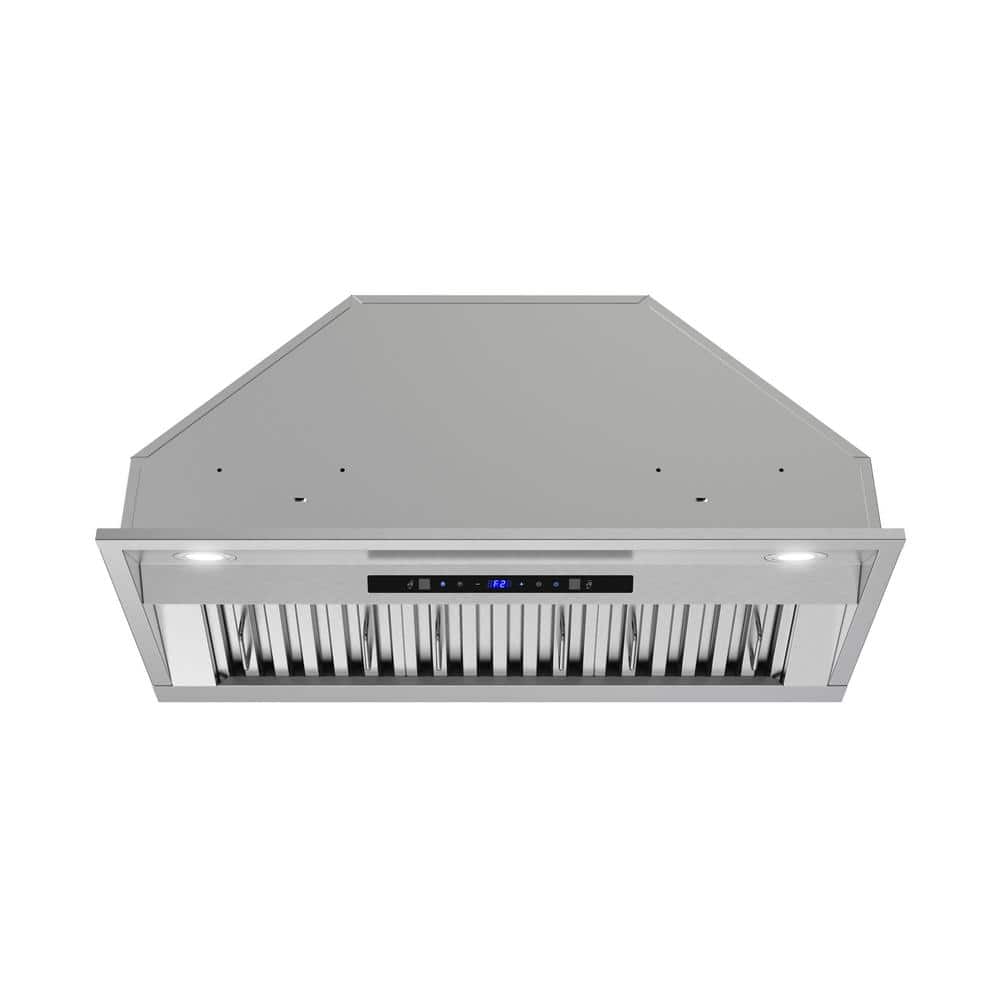 34 in. Frascati Ducted Insert Range Hood in Brushed Stainless Steel, Baffle Filters, Touchpad Control, LED Lights