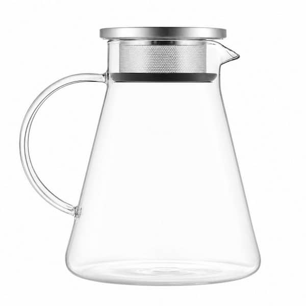 5-Cup Glass Teapot with Stainless Steel Filter, Blooming and Loose Leaf Tea Maker, Stovetop Dishwasher & Microwave Safe