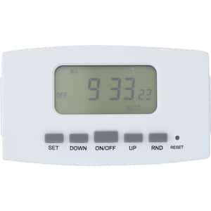 8 Amp 7-Day Indoor Plug-In Digital Bar Timer with Dual Outlets, White