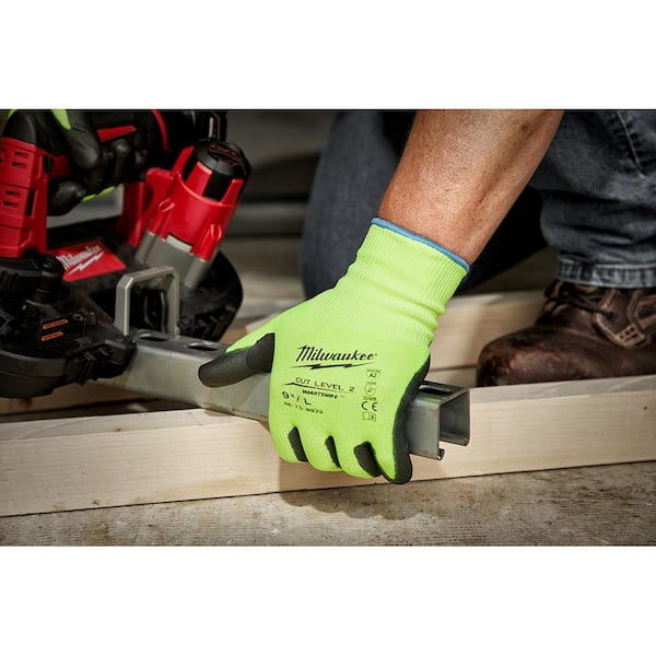Milwaukee Large High Dexterity Cut 3 Resistant Polyurethane Dipped Work  Gloves 48-73-8732 - The Home Depot