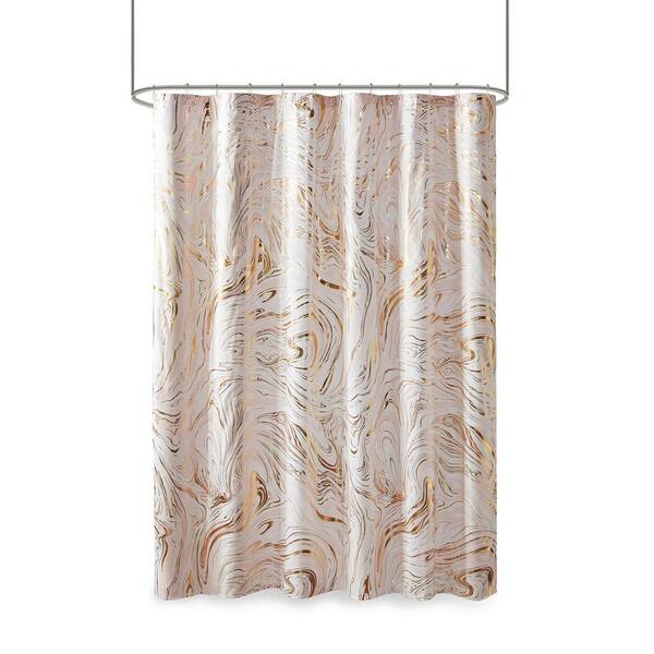 Intelligent Design Natalia Blush Gold, Soft Sensations Shower Curtain Liner
