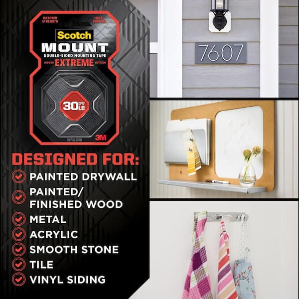 Scotch - 1 in. x 48 in. Extreme Double-Sided Mounting Tape