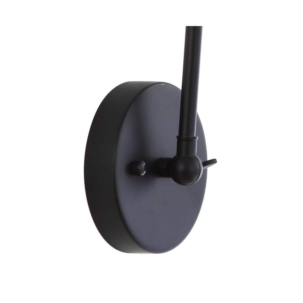 Rover Adjustable Arm Matte Black & Brass Gold LED Wall Sconce