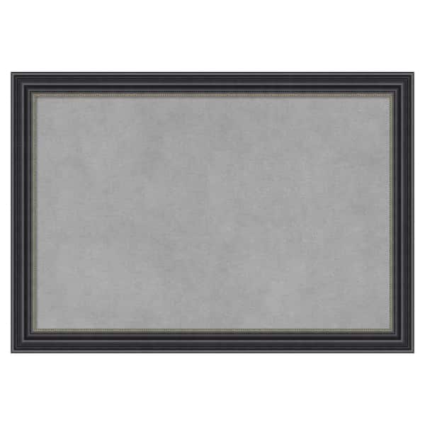 Amanti Art Stylish Black 20 in. x 14 in Framed Magnetic Board