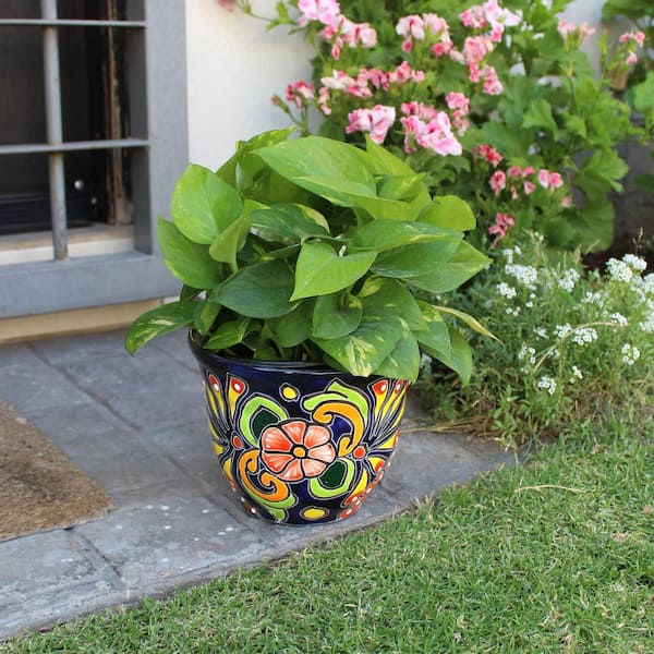 Extra Large Floral Talavera Chata Planter