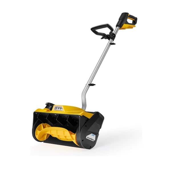 12in Heavy-Duty Plastic Handle Aluminum Snow Shovel with LED Light and Adjustable Direction for Driveway Walkways