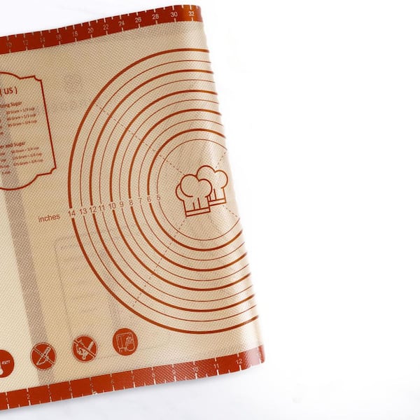 26 x 16 in. Silicone Extra Thick Baking Mat Non-Slip Reusable Heat Resistant Pastry Sheet with Measurements