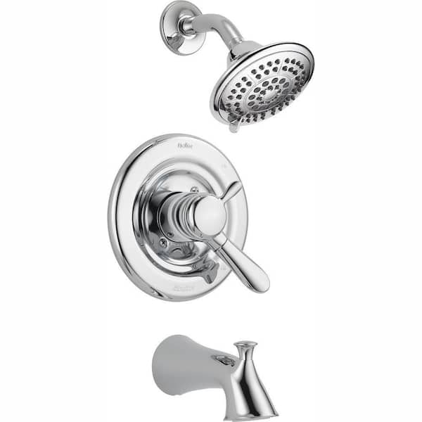 Delta Lahara 1-Handle Tub and Shower Faucet Trim Kit in Chrome