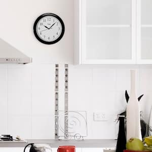 10 in. Black Basics Quartz Wall Clock
