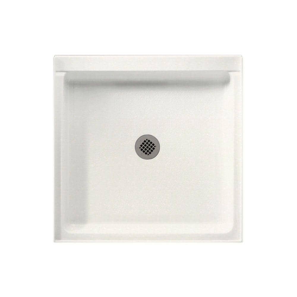 Swan 32 in. L x 32 in. W Alcove Shower Pan Base with Center Drain in Tahiti Ivory -  SF03232MD.059