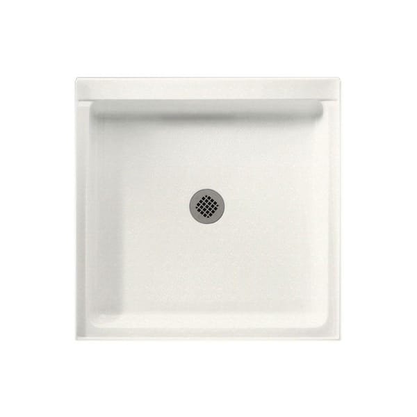 Swan 32 in. L x 32 in. W Alcove Shower Pan Base with Center Drain in Tahiti Ivory
