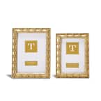 Two's Company Bee-utiful Set of 2 Photo Frames, Gold