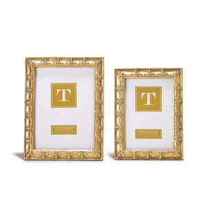 Bee-utiful Gold Resin Picture Frames Includes 2 Sizes: 4 in. x 6 in. and 5 in. x 7 in. (Set of 2)