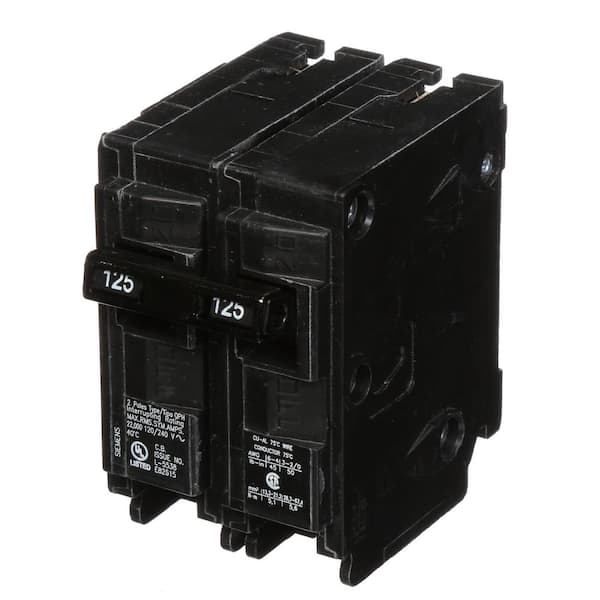 Siemens 125 Amp 2-Pole QPH 22 kA Circuit Breaker Q2125H - The Home