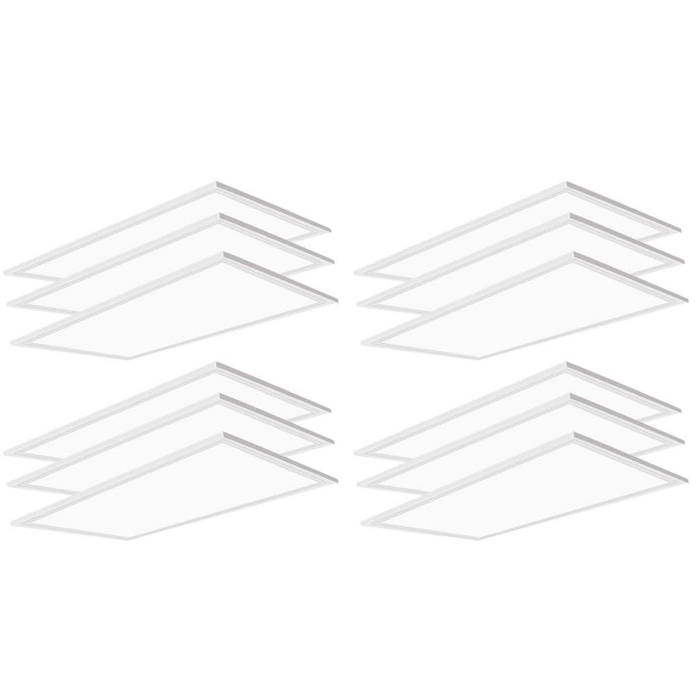 2 ft. x 4 ft. 7800-Lumens Integrated LED Panel Light, 5000K White Color (12-Pack) price history on PriceWatchPro
