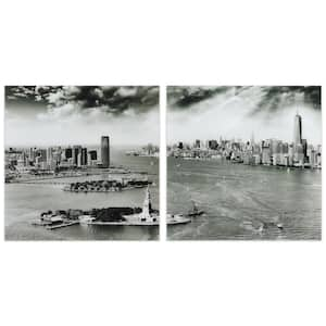 "New York Skyline" Glass Wall Art Printed on Frameless Free Floating Tempered Glass Panel