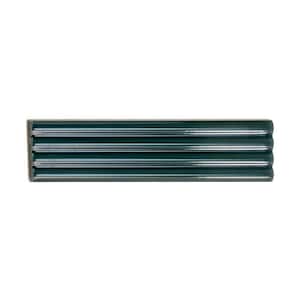 Arte Green 1.97 in. x 7.87 in. Glossy Ceramic Subway Deco Wall and Floor Tile (4.09 sq. ft./case) (38-pack)