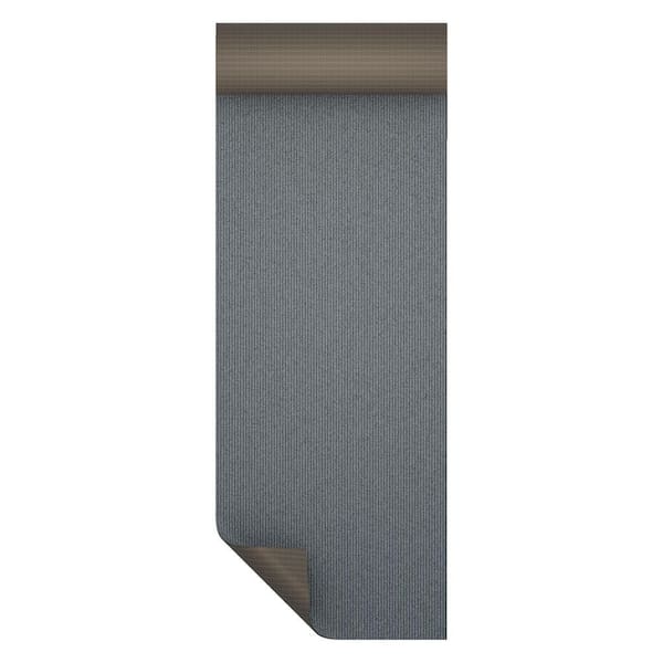 Diagona Designs Custom Lengths, Heavy-Duty, Non-Slip, All-Weather,and Stain-Resistant Gray Ribbed 2.6 ft. x 33 ft. Utility Runner