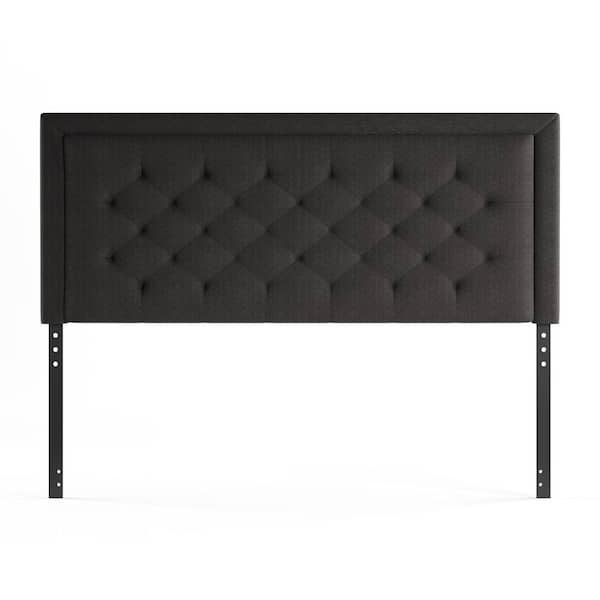 Brookside Upholstered Charcoal King with Diamond Tufting Headboard