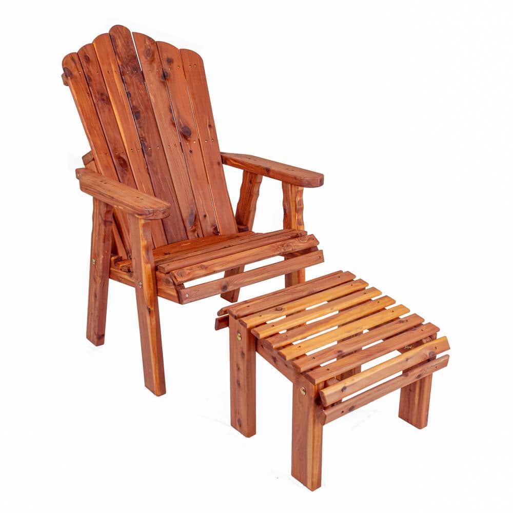 Aromatic Red Cedar Series Cedar Solid Wood Adirondack Chair Set of 1 with Matching Ottoman price history on PriceWatchPro