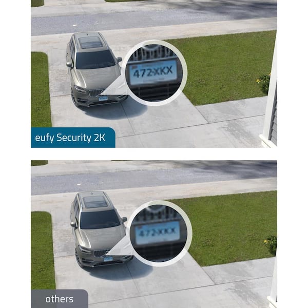 eufy Security - Floodlight Cam 2K Wired Outdoor Surveillance Camera - White