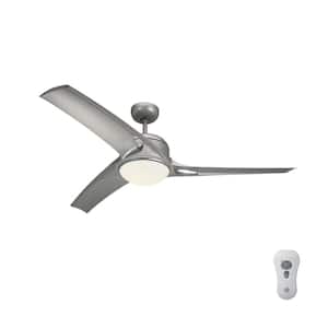 Mach One 52 in. Integrated LED Indoor Titanium Ceiling Fan with Titanium ABS Blades and Remote Control
